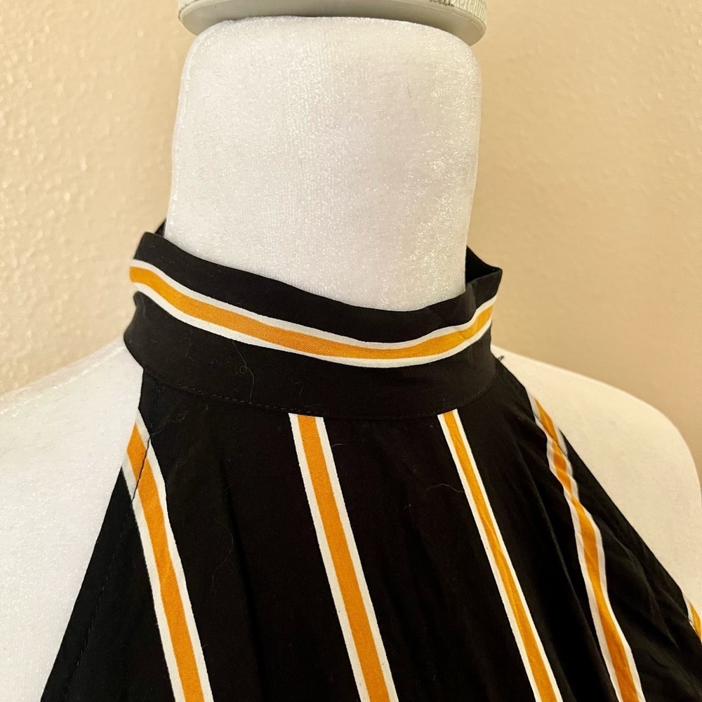 Forever 21 Black and Yellow Mock Neck Dress - Picture 4 of 5